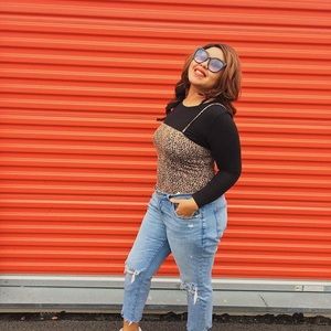 Cheetah print body suit